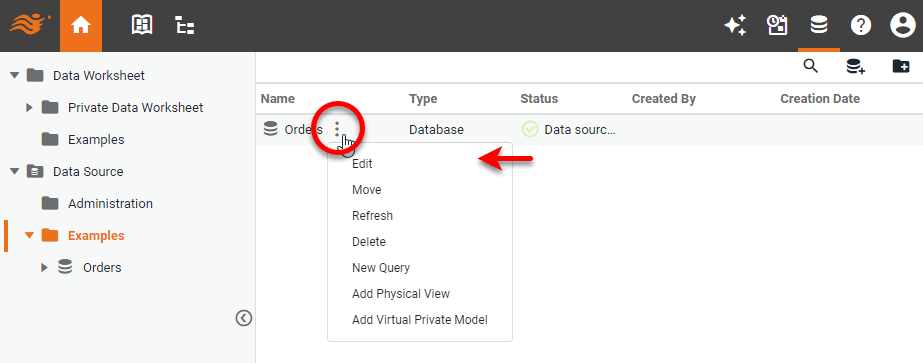 press More Options and select Edit