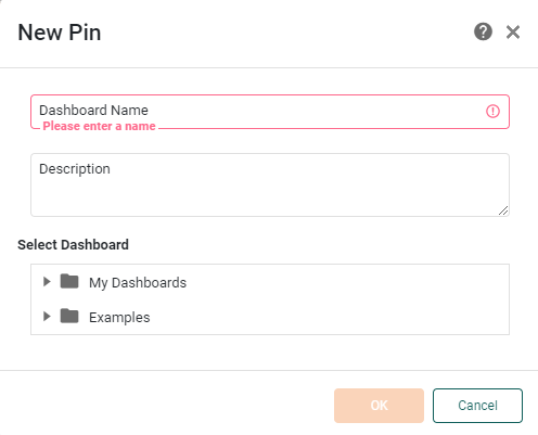 New Pin dialog box