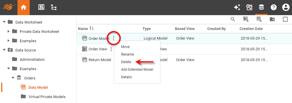 press More Options and select Delete