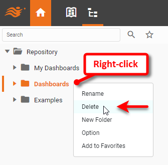 right-click asset and select Delete