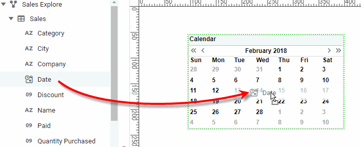 drag date field onto calendar