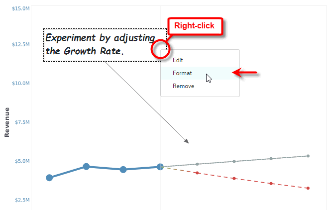 right-click annotation and select Format