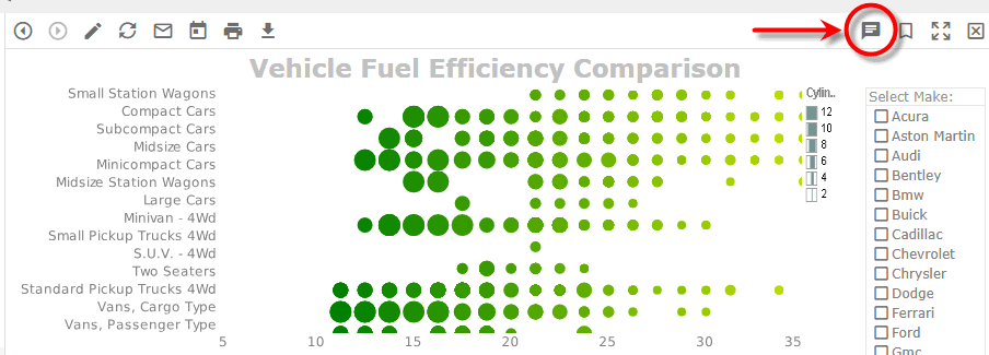 press Show Annotations button in toolbar