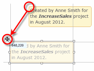 drag move handle to reposition annotation