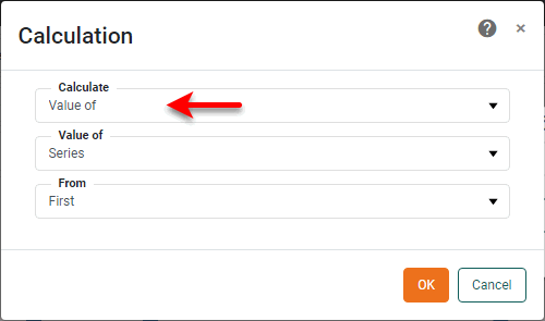 value of calculation dialog box options