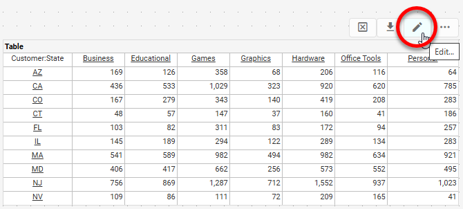 press Edit to open freehand table editor