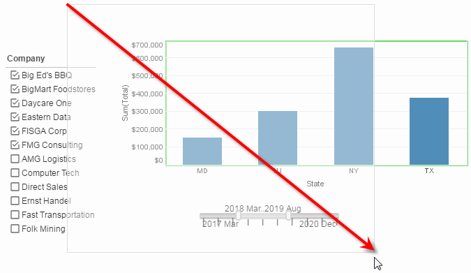drag mouse to select multiple components