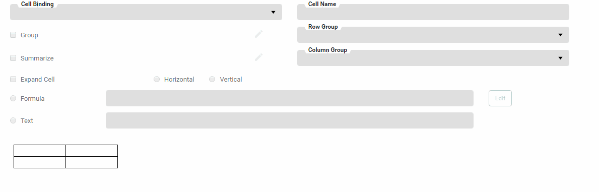 freehand table editor binding dialog