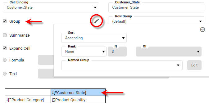 click dimension and select Group option