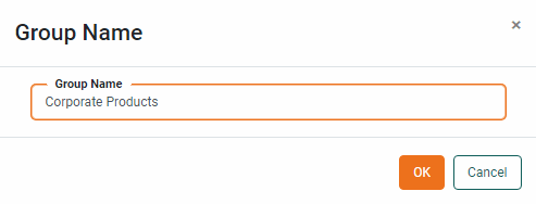 enter name in group name dialog box