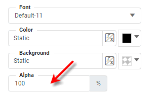 set fill transparency with alpha field