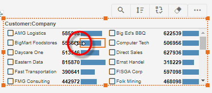 drag handle to resize aggregate bar