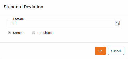 set standard deviation factors