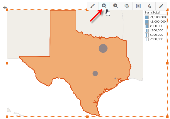 select region and press Zoom to set initial map view