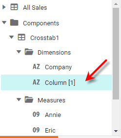 expand Components folder and select fields