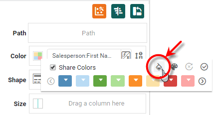 press assign fixed mapping button to open color mapping dialog