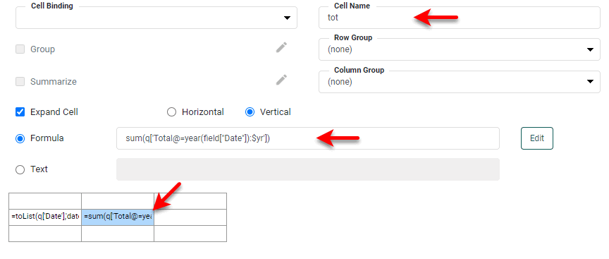 freehand table cell name field showing tot for second absolute reference walkthrough