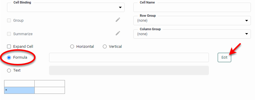 freehand table editor with Formula selected for derived column expression