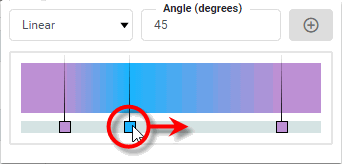 drag color chips to adjust gradient distribution