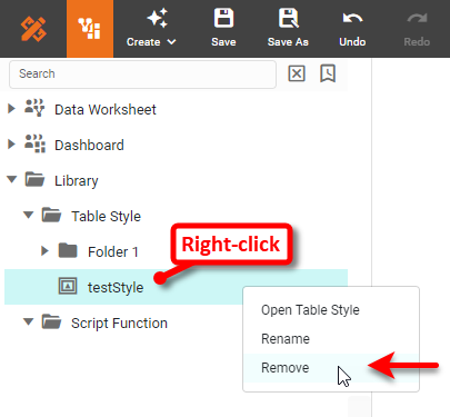 press Actions and select Remove