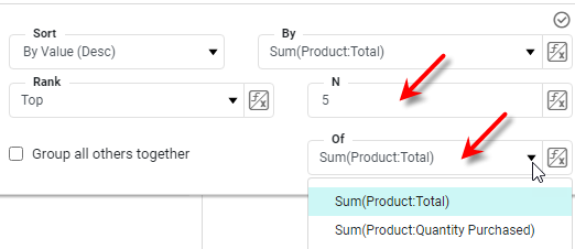 enter number of groups and select ranking measure