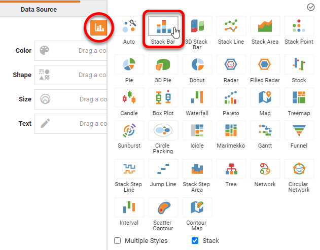 press Select Chart Style and choose a style