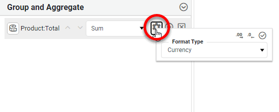 press Format to select field format