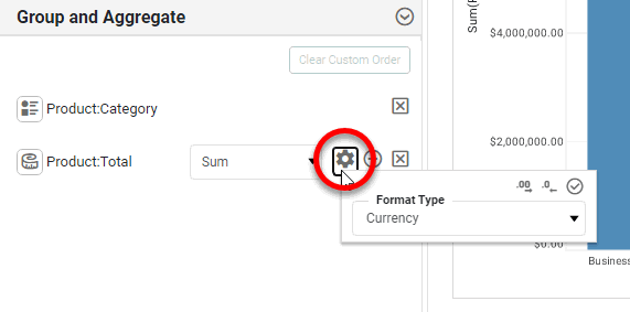 press Format to select field format